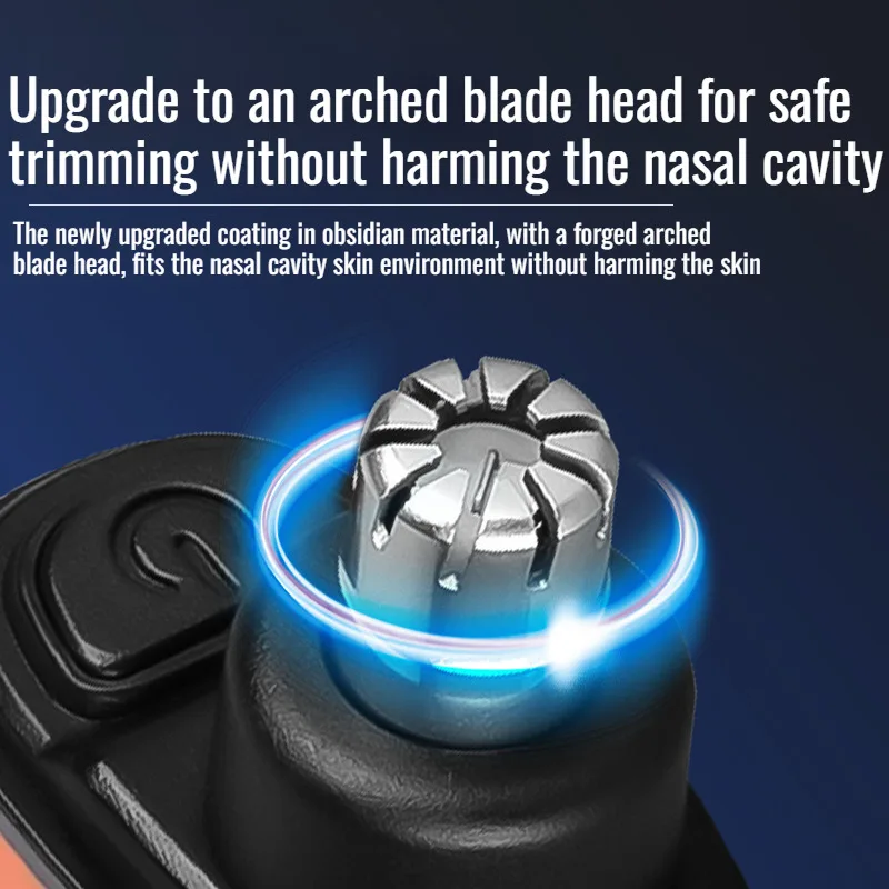 Men's Mini Intelligent Digital Display Electric Nose Hair Trimmer TYPE-C Charging Waterproof Multifunctional Nose Hair Trimmer 2