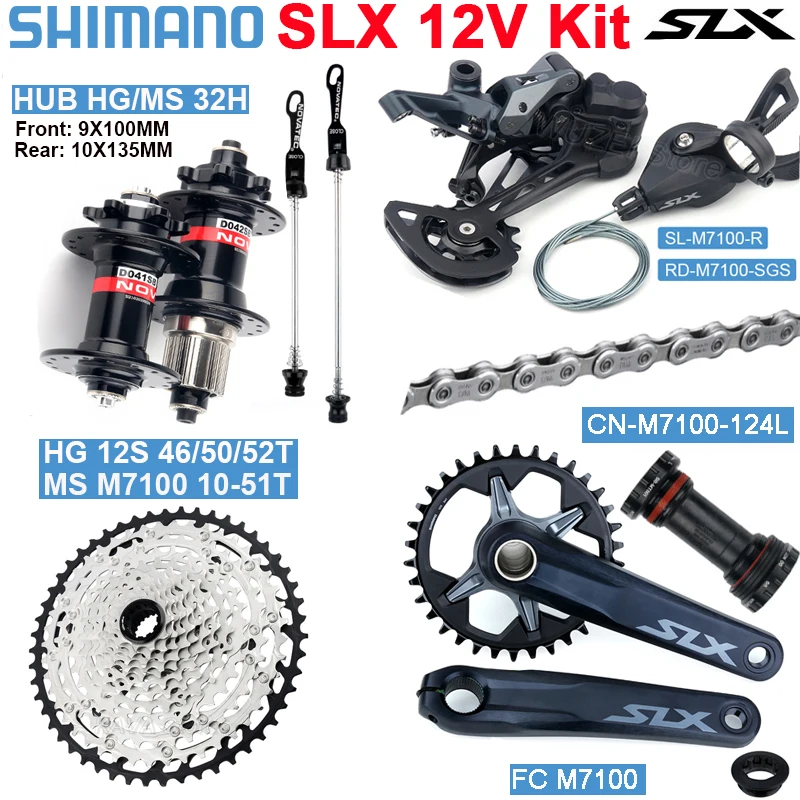SHIMANO dviador trasero SLX M7100, 12V, palanca de cambios M7100, 10