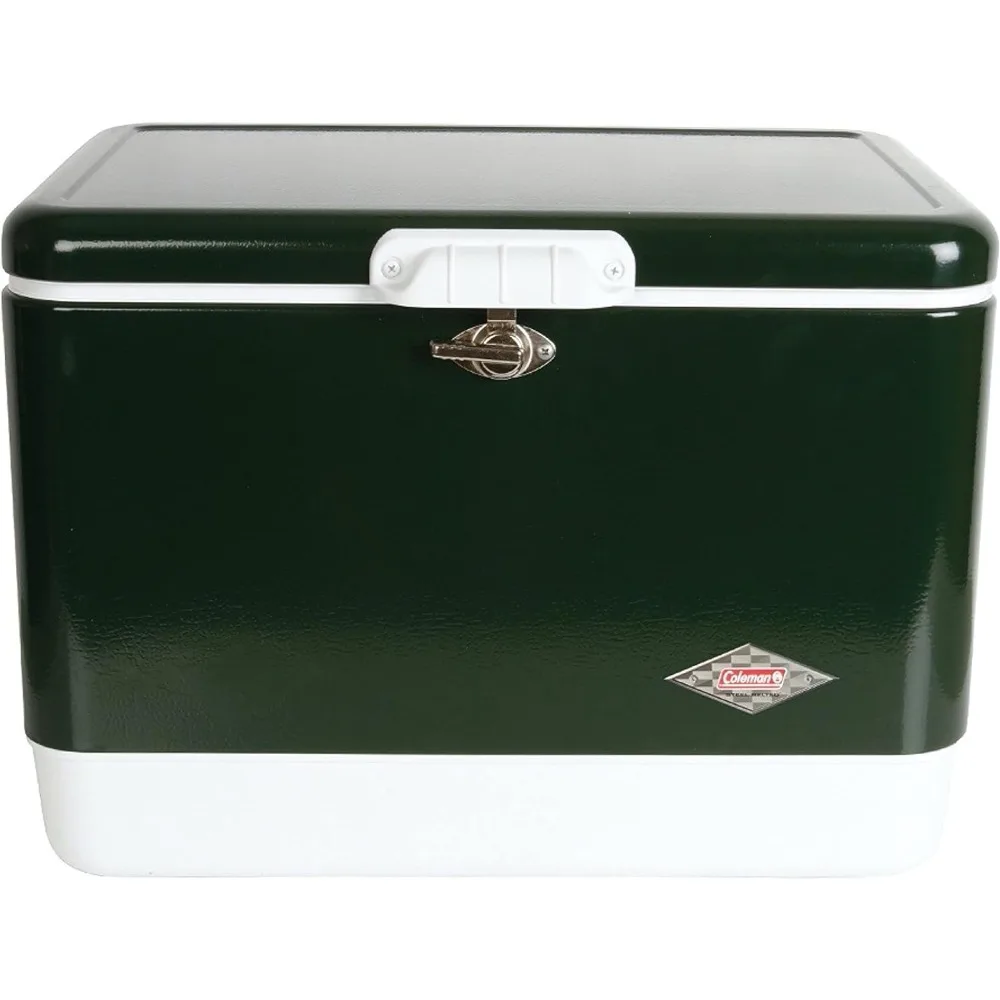 Cooler Steel-Belted Cooler Keeps Ice Up to 4 Days 54-Quart for Camping, BBQs, Tailgating & Outdoor Activities