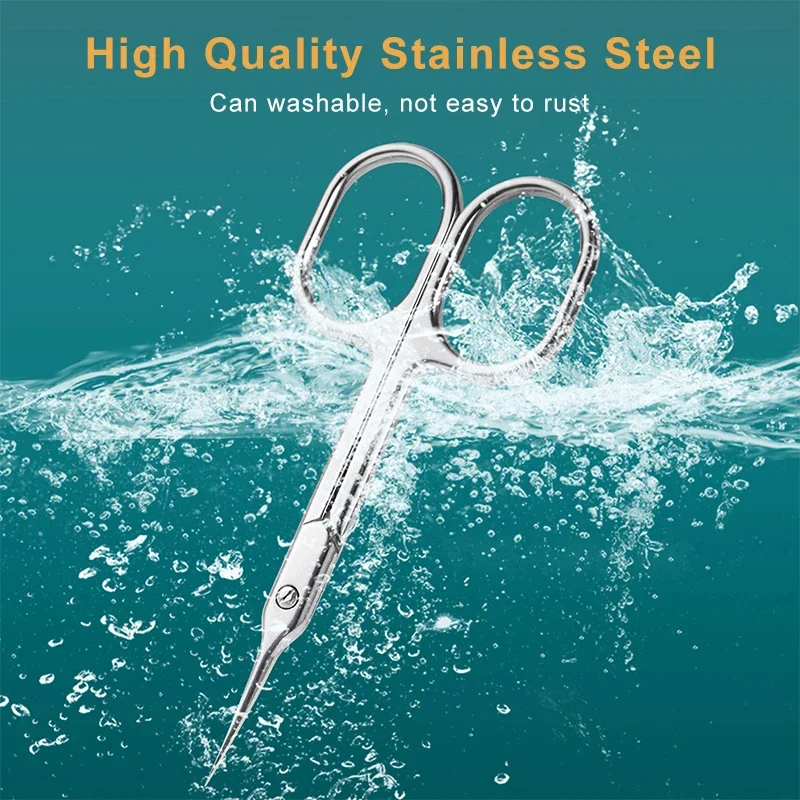 Description Picture 5 of itemNail Cuticle Scissors Sharp Curved Trimmer Dead Skin Remover Manicure Clipper Pedicure Cutter Professional Nail Art Tools
