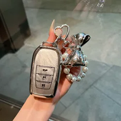 Sleek and Stylish Car Key Case Cover with Keychain - Premium Auto Accessory (Style 3)