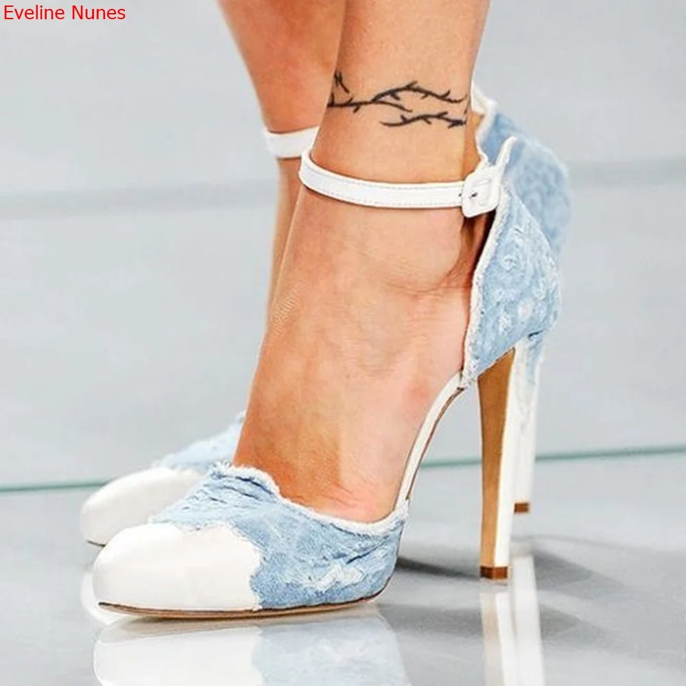 

Mixed Colors Round Toe Sandals 2022 Fashion Sexy Comfortable Buckle Spike Heel Summer New Arrival Beautiful High Heels Women