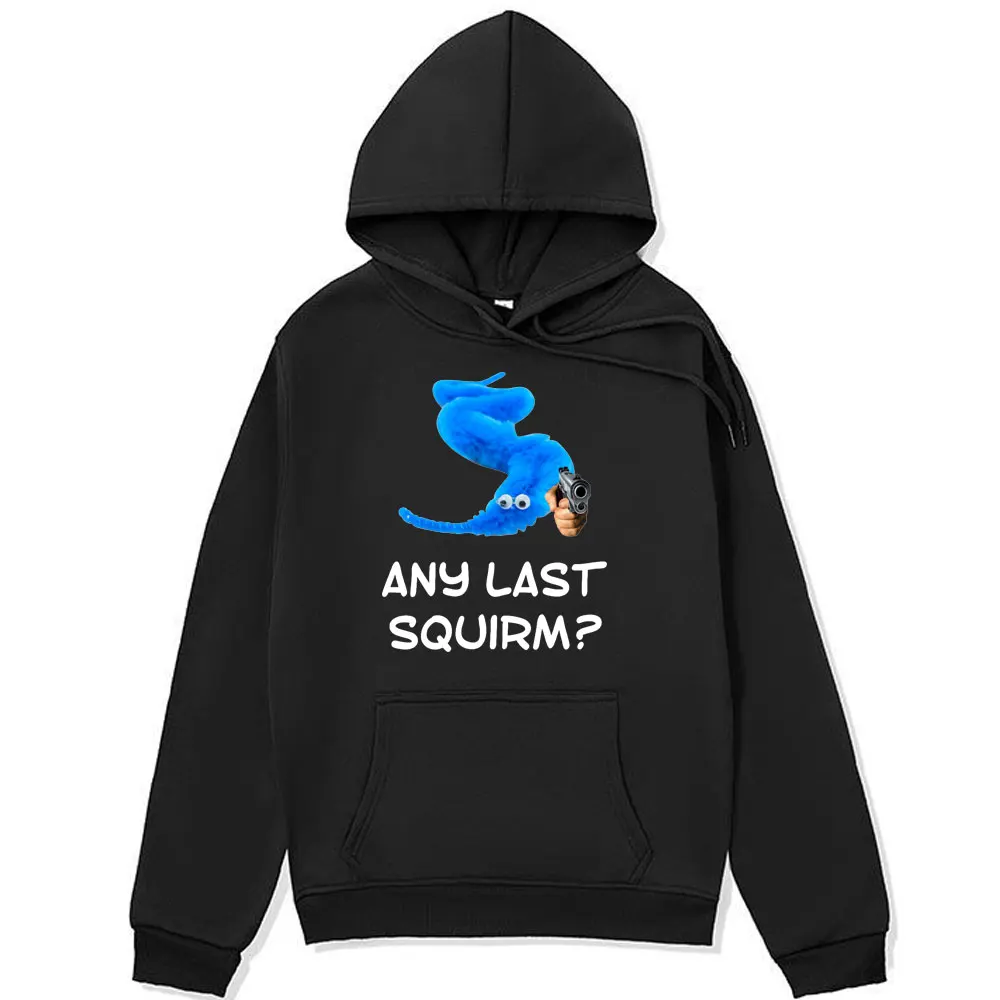

Any Last Squirm Worm on A String Funny Meme Graphic Hoodie Men Women Vintage Oversized Sweatshirts Oversized Fleece Hoodies Male
