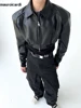 Mauroicardi Spring Autumn Cropped Pu Leather Jacket Men Long Sleeve Zipper Luxury Designer Clothes Runway European Fashion 2023 6