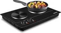 Hot Plate, 1800W Electric Burner Double Hot Plate for Cooking Countertop Burner w/ Temperature Control, Portable | USA | NEW 1