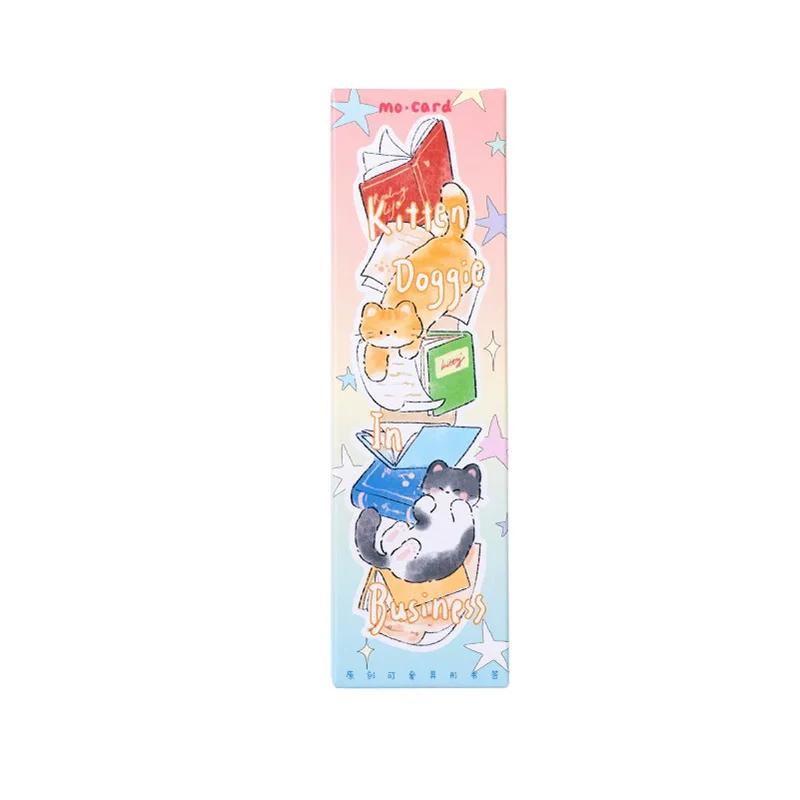 30Pcs/Pack Cute Cat Dog Series Bookmark Paper Cartoon Animals Marks Book Reading Item Creative Gift for Kids Children Stationery