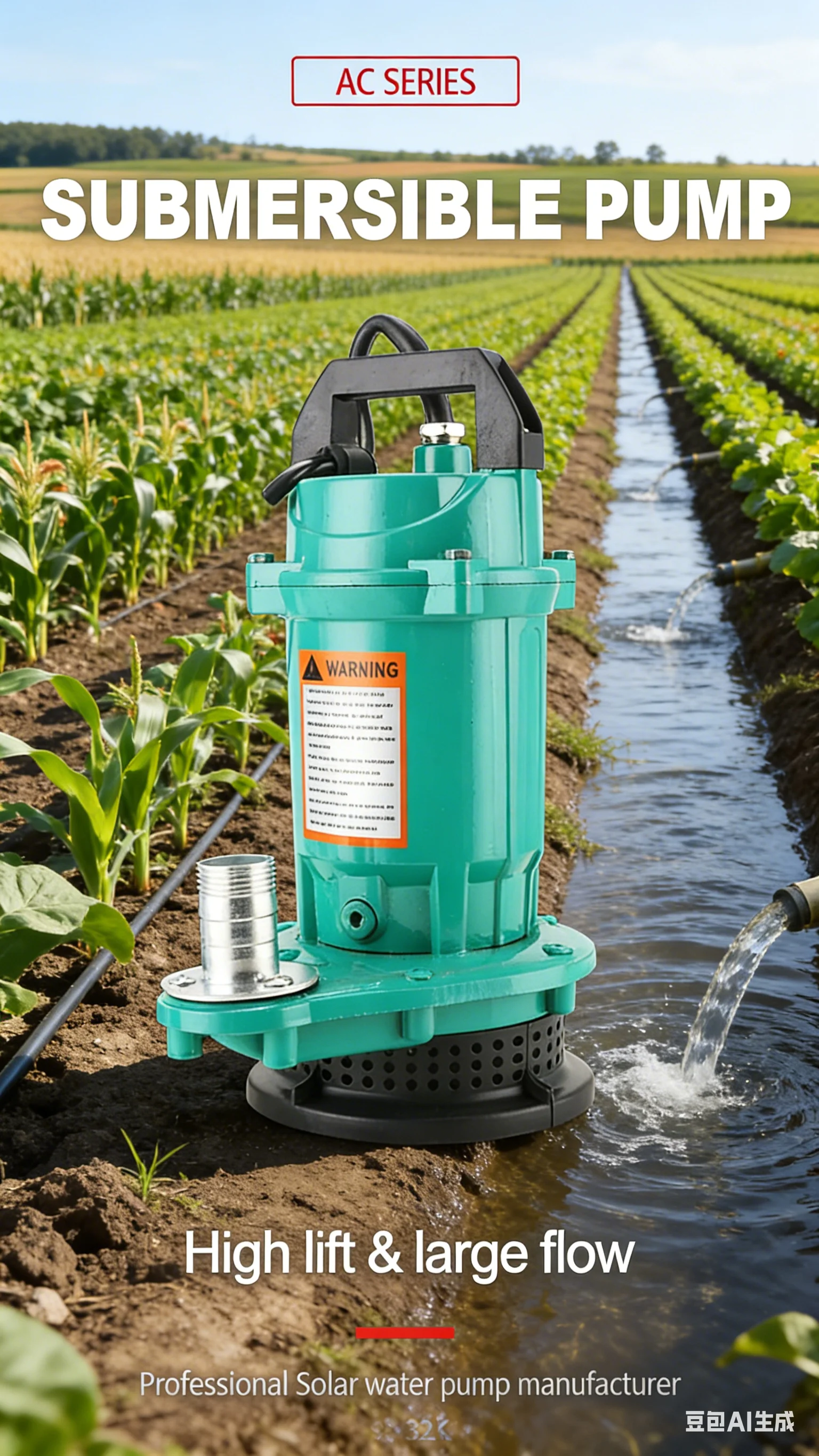 Mini Submersible Water Pump 220V 50Hz Aluminum Housing High Flow 3m³/h 10m Head