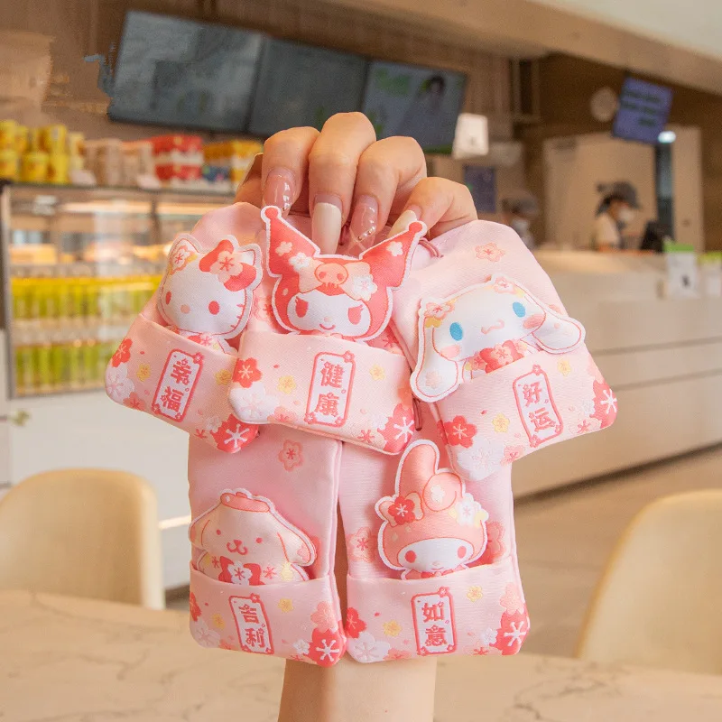 

Sanrio Anime My Melody Kuromi Sachet Kawaii Simple Royal Guard Sachet Blessing Bag Pendant Peace Amulet Jewelry Holiday Gifts
