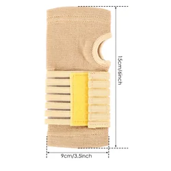 Premium Wrist Support Gloves - Beige Strap for Sprains, Injuries, and Sports (2pcs)