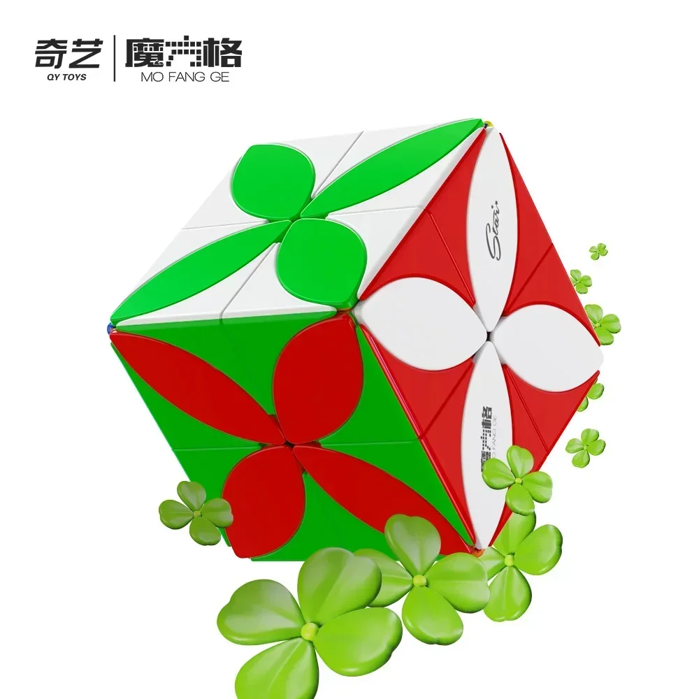 [Picube] QiYi Clover Four Leaf Speed Magico Cubo Professional Magic Cube Puzzle Educational Toys for Kids Fidget Toy Puzzles 3