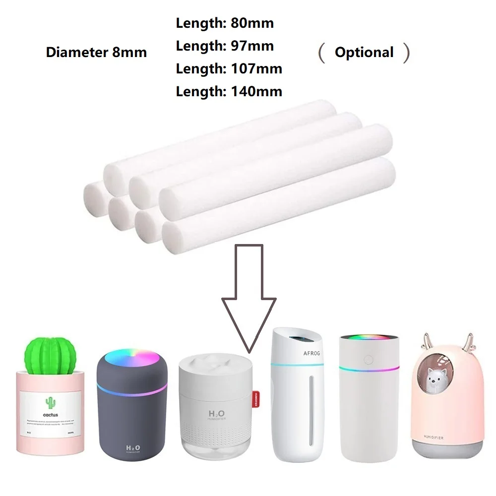 

10/20/30/50pcs Humidifier Aroma Diffuser Filters Parts Mist Maker Replacement Parts Cotton Swabs Air Humidifier Spare Filter