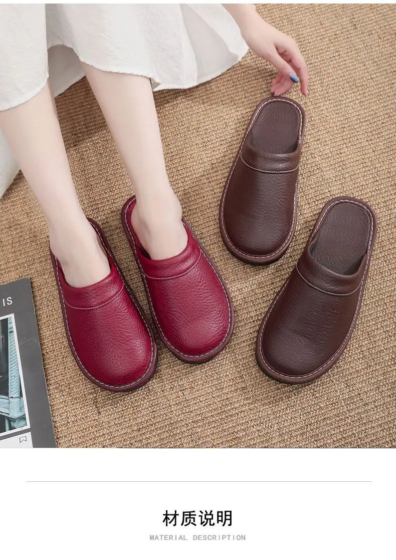 Prägnante Kunstleder-Hausschuhe für Herren, warme Schuhe, Innenfell-Slides, Pantoletten, Heimgast-Slipper, große Größe 47, 48, Mann, Ehemann, Plüschschuh – Detail 4
