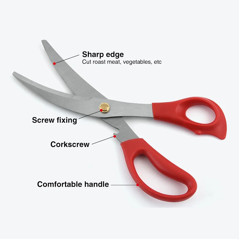 Stainless Steel Barbecue Scissors Korean Style Knife