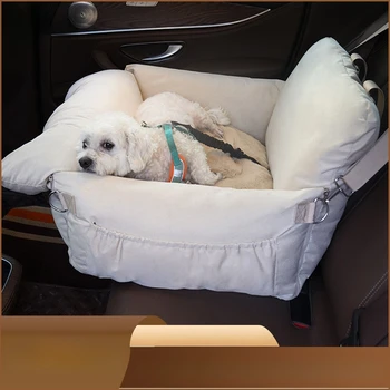 Winter car pet bed, travel dog kennel, portable car seat dog bed, pet seat cushion, with carrying rope for easy cleaning