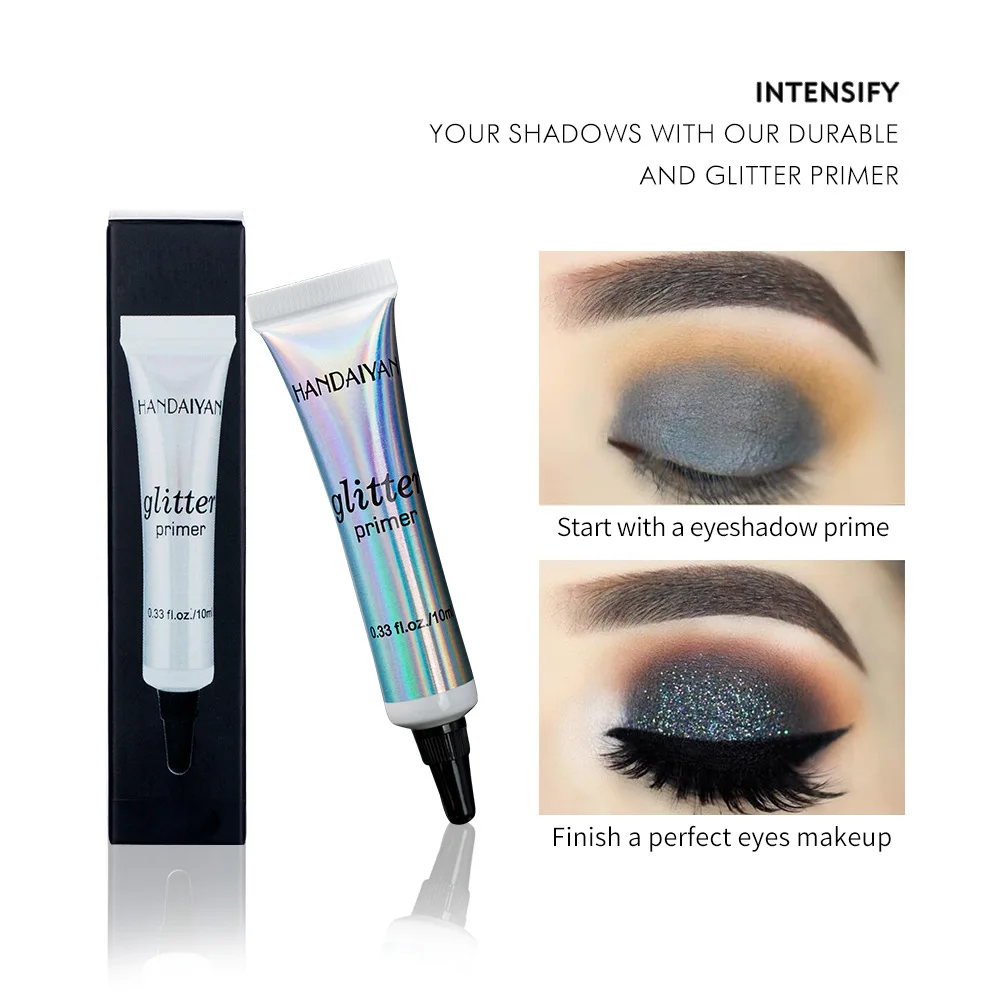 10ML Glitter Primer Makeup Glue Flash Eye Shadow Gel Face Eye Body Sequin Primer Eyeshadow Long-lasting Brilliant Makeup Primer 3