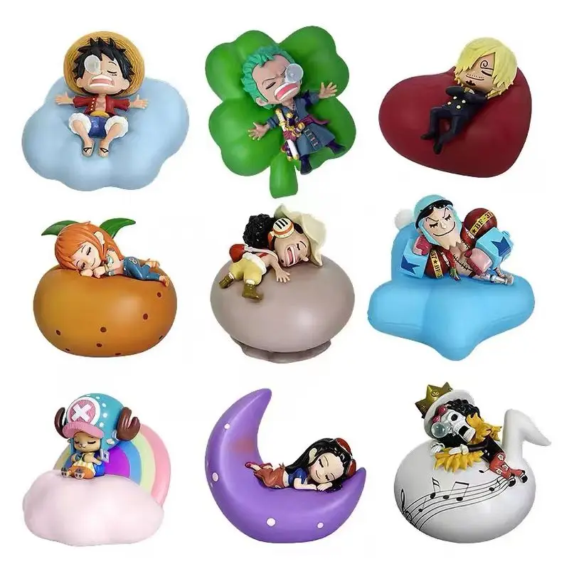 

One Piece Luffy Zoro Nami Sanji Night Light Anime Figure Lamp Soft Light Bedroom Bedside LED Light Room Children Toys Gift