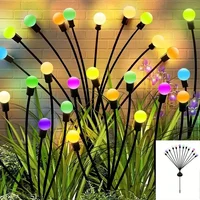 Outdoor Solar Pathway Light Waterproof 6/8/10 Heads Led Powered Swaying Firefly Lamp Star Burst Solar Firefly Garden Light 5