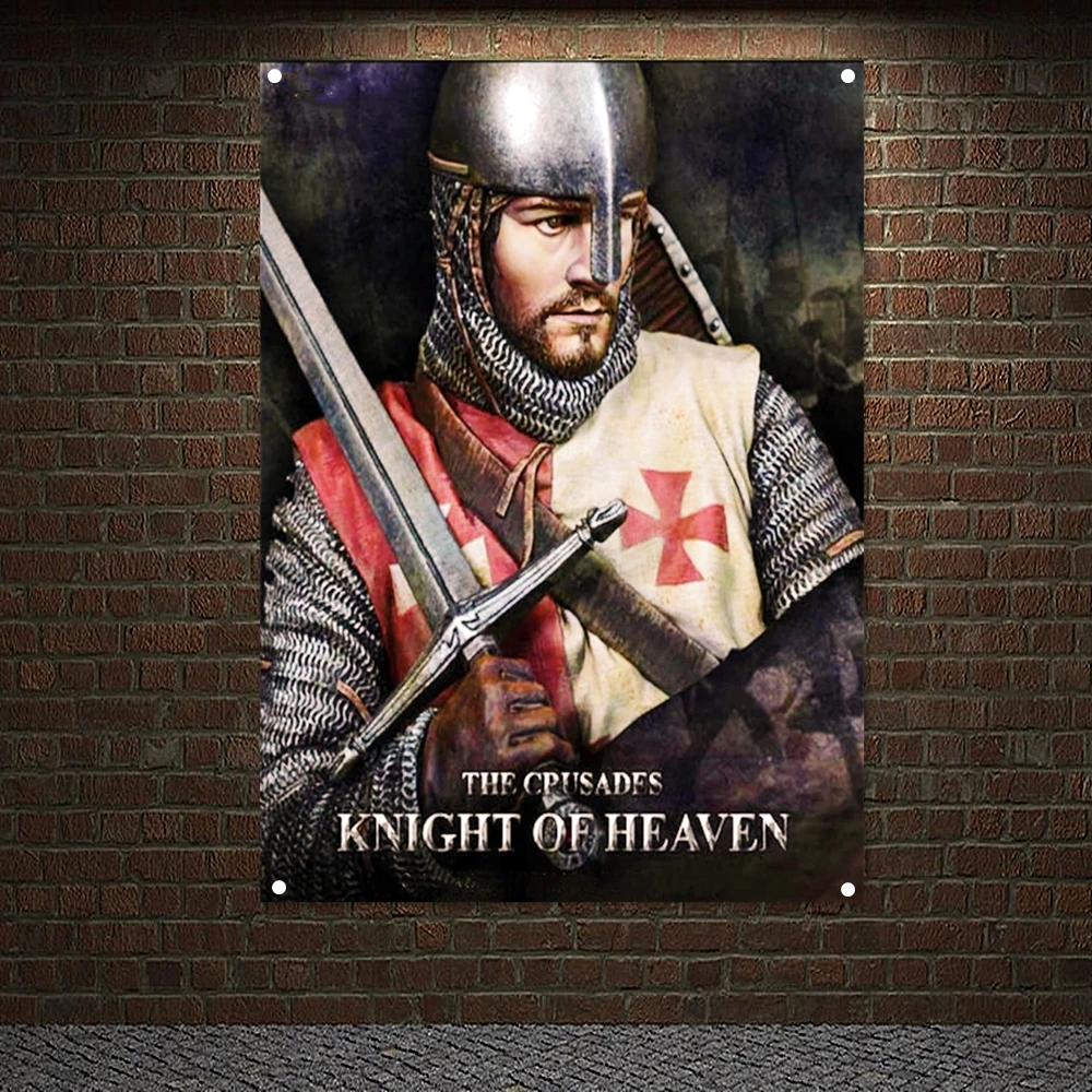 Knights Templar Armor Retro Posters Tapestry Wallpapers Home Decor