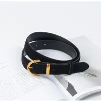Ceinture en cuir suédé pour femme, design de luxe, décontracté, polyvalent, sangle de taille d'affaires, ceinture structurée Chimpin 2