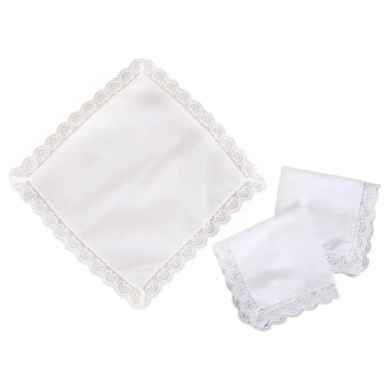 

Portable Tie-dye Square Useful Handkerchief for Woman Man Gentleman White Cotton Handkerchief Square Handkerchief