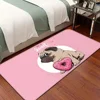 Lovely Pug Dog Hallway Carpet Washable Non-Slip Living Room Sofa Chairs Area Mat Kitchen Doormat Area Rug 3