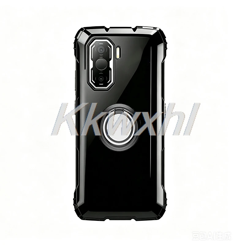 Premium Shockproof Phone Case with Back Ring Holder for Blackview Rock 3 - 6.78 Display, Soft and Durable Protection