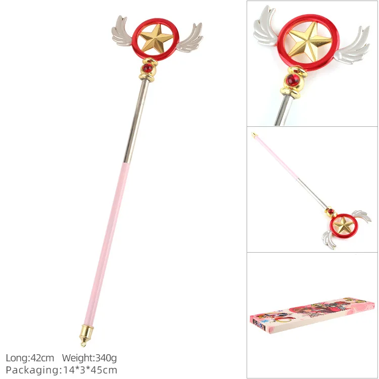 Anime Cosplay Props Brdwn Card Captor Clear Sakura Kinomoto Sakura Cosplay Birds Head Magic Wand Boxed Zinc Alloy Model Toy