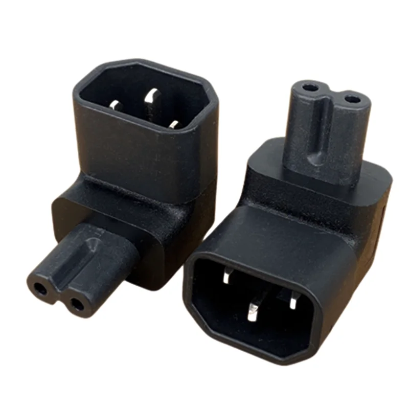 90 Degree Right Angled IEC angle IEC320 IEC 320 C14 Socket to C7 AC Power Plug Adapter connector Set UL Approved