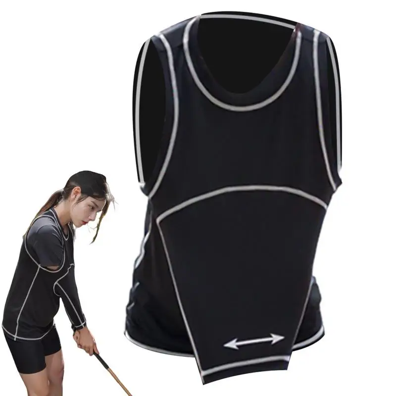 

Golf Swing Training Shirt With Arm Fixed Device Sleeveless Swing Correcting Vest Polyester Correct Golf Swing Chicken Wing Vests