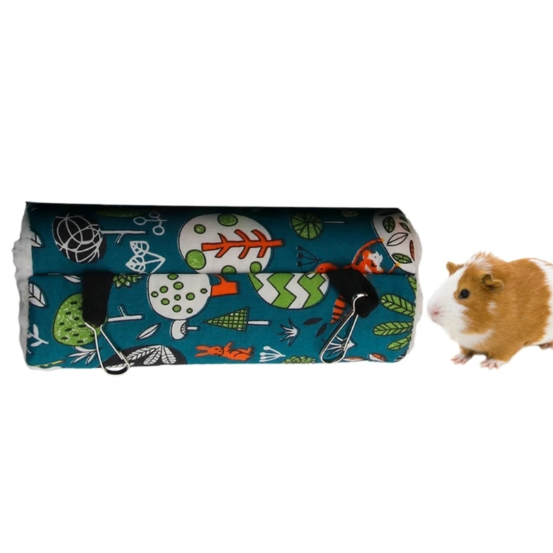 Hanging Hammock Tunnel for Guinea Pigs Hamster Ferret Parrots Warm