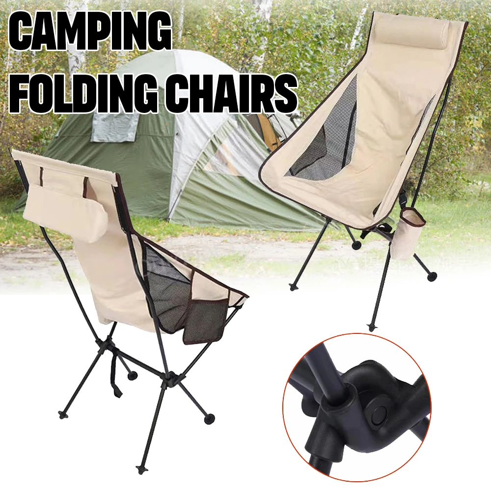 

Camping Moon Chair Portable Ultralight Folding Chair Picnic Seat Travel Foldable Chairs Outdoor Beach Fishing Chair 90Kg Load