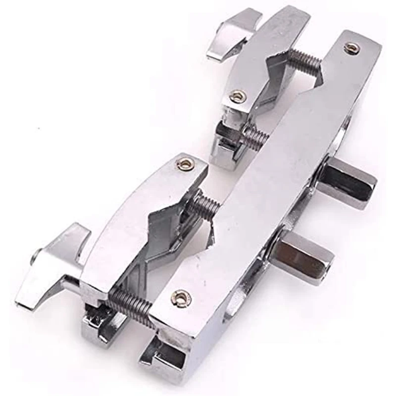 

Hot AD-Drum Clamp 2 Hole Silver Multi Clamp Cymbal Stand Mount Holder For Drums Cymbals Musical Parts Cowbell Accessory
