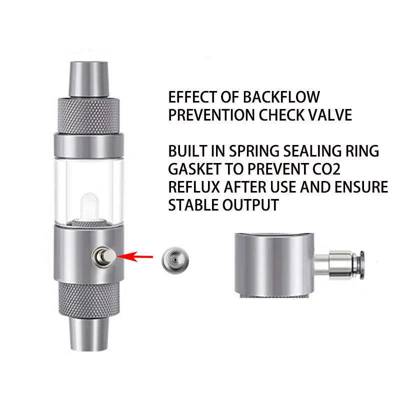Aquarium DIYCO2 Diffuser Metal CO2 Nebulizer Fish Tank CO2 Steel Cylinder Generator Equipment Accessories External Diffuser aquarium co2 diffuser aquarium co2 generator aquarium co2 accessories