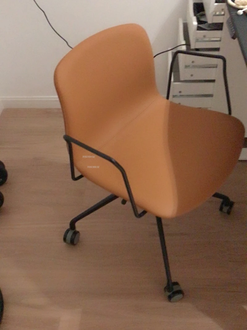 Description Picture 4 of itemItalian Luxury Back Office Chairs Leisure Fabric Leather Armchair Office Furniture Swivel Lift Game Chair Computer Chair F