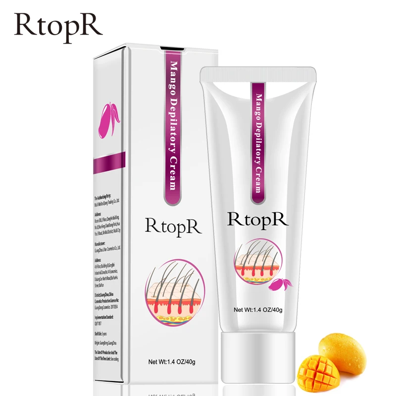 

40g RtopR Mango Hair Removal Depilatory Cream For Armpit Legs Body Painless Facial Stop Hair Growth Unisex Non-Irritating