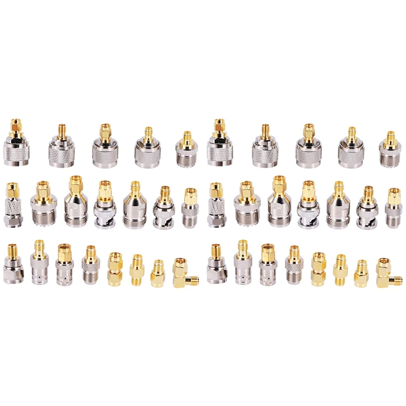 

HOT SALE 2X SMA To SMA BNC N F UHF Type Connectors Kits RF Adapter 20 Type,SMA Female To F Male,SMA Female To F Female