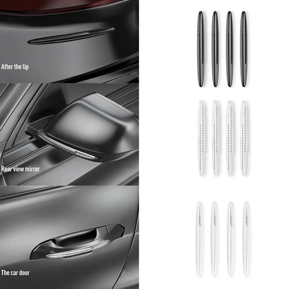 

4Pcs Car Door Protector Guard Strip Scratch Protector Car Rubber Bumper Stickers Auto Door Edge Protection Car Decoration