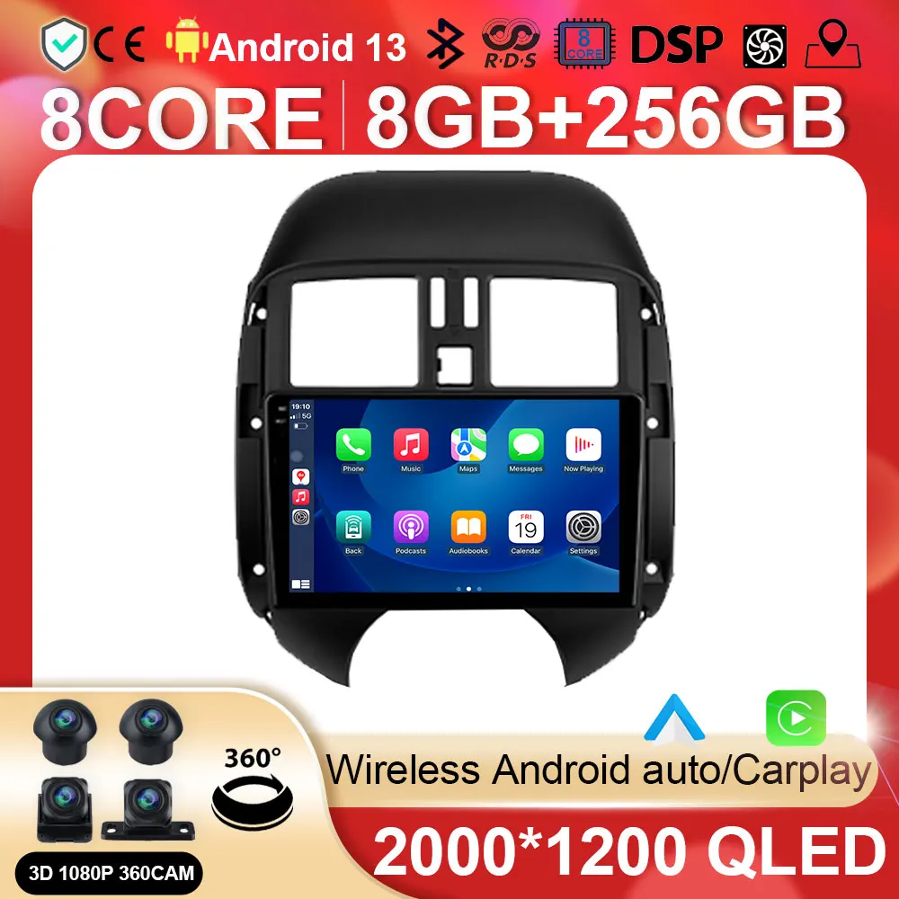 

Автомагнитола Android, мультимедийный видеоплеер, навигация для Nissan Sunny, Versa C17 2012 - 2014 GPS BT5.0 No 2din, 2 din, DVD, Wi-Fi