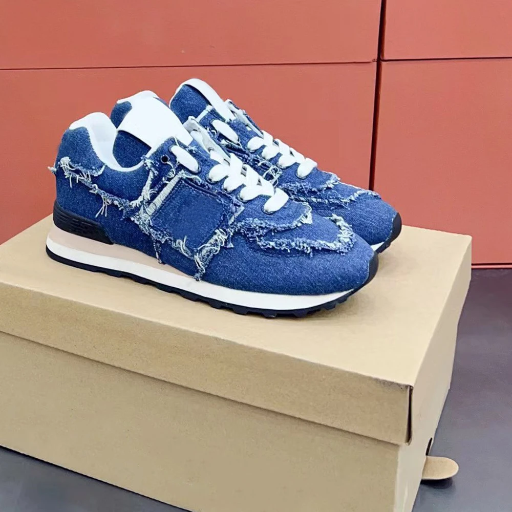 

2023 New Brand Designer Women's High Quality Denim Breathable Shoes Size 35-40