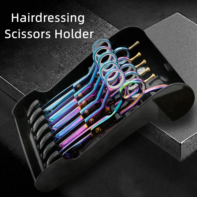 Professional Hair Cutting Scissors Storage Tray Holder ABS Environmental Friendly Plastic Hairdresser Thinning Shears Organizer