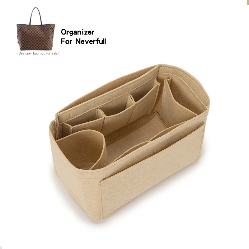 Make up Organizer For Neverfull PM MM GM Felt Cloth Handbag Storage Insert  Bag Travel Inner Purse Portable Cosmetic Bags Shaper