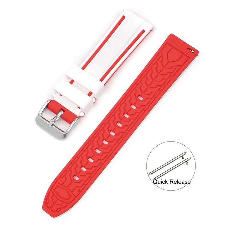Premium Waterproof Soft Silicone Sport Watchband - Durable Replacement Strap