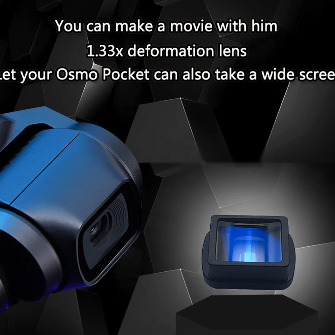 Description Picture 5 of item1.33x Video Camera Anamorphic Light Lens Magnetic Wide-Angle Lens Pro for DJI Osmo Pocket Cinema Vlog Handheld Gimbal Telephoto