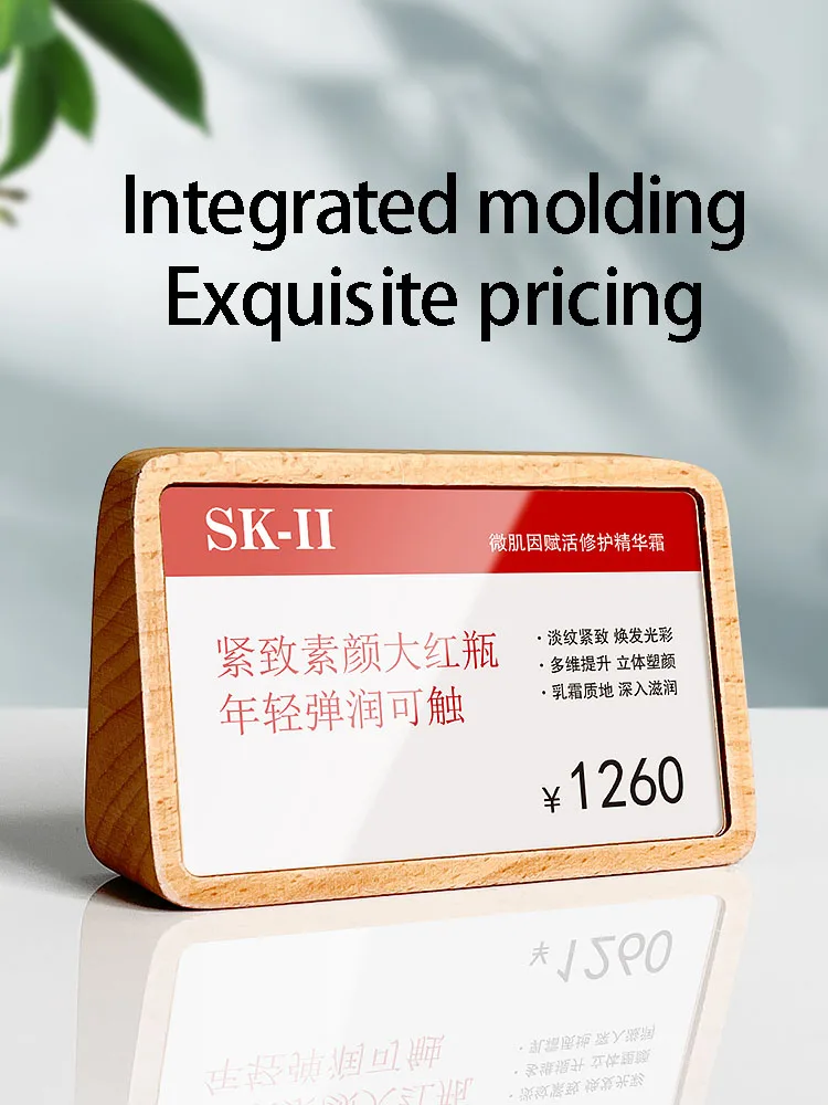 단단한 나무 테이블 카드 홀더 디스플레이 보드, 수직 가격 보드, 테이블 보드, 라벨, 수직 아크릴 가격표