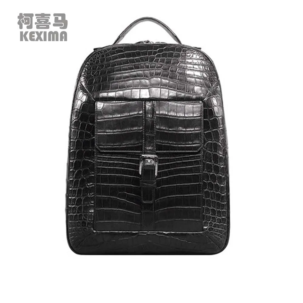 

KEXIMA cestbeau crocodile Men bags crocodile two shoulders men backpack travel Two piece