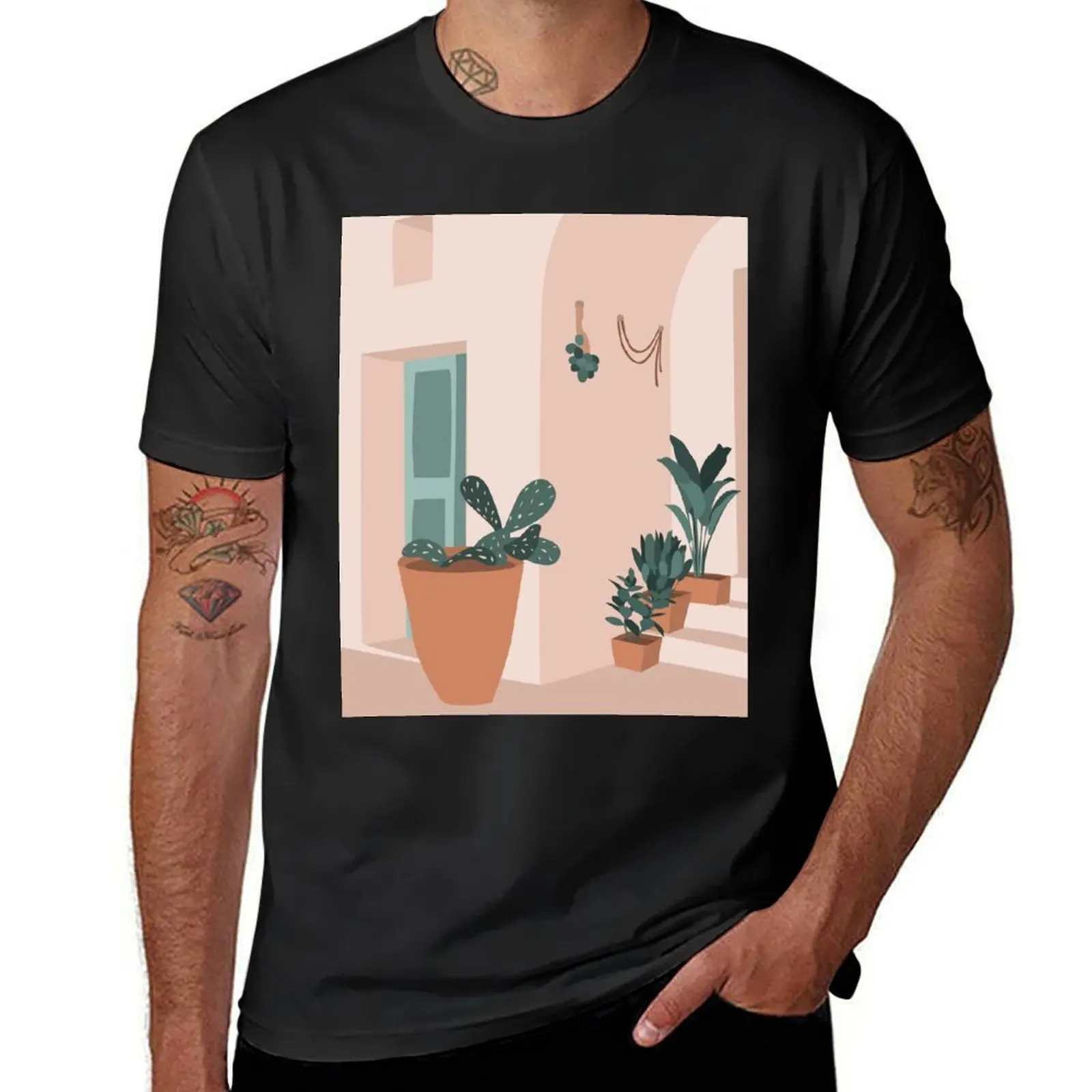 

Summer doorway in Greece T-shirt summer clothes for a boy kawaii clothes mens clothes