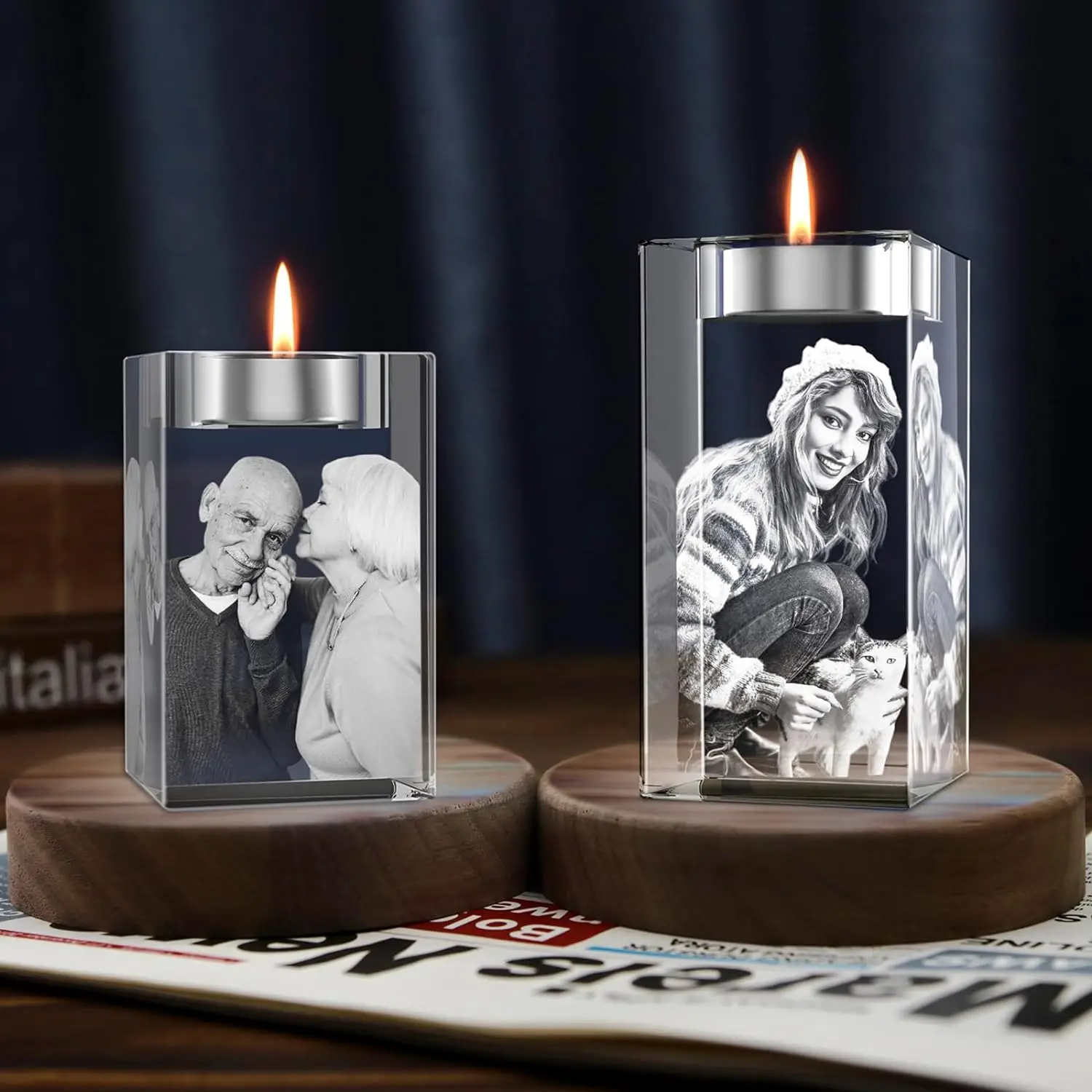 Personalized Photo Crystal Candle Holder 5 | Personalized Photo Crystal Candle Holder 4