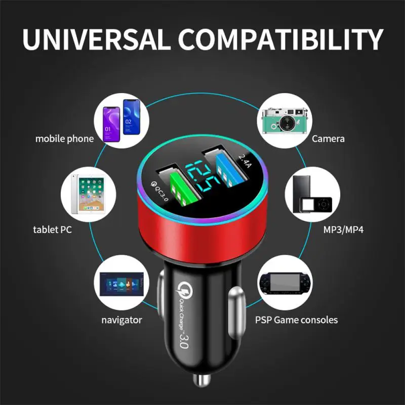 ڵ    USB ޴ , 12V-24V LED ÷, QC3.0  , ˷̴ ձ Ʈ ڵ 