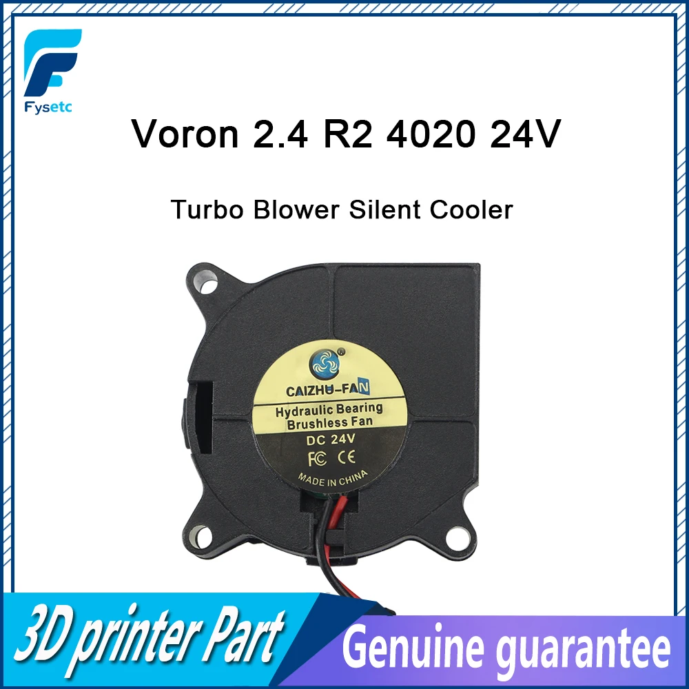 

4020 24V Cooling Fan Turbo Silent Fan 3D Printer Parts 2Pin For Voron 2.4 R2 Extruder DC Cooler Blower Part Black Plastic Fans