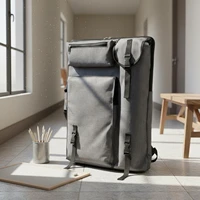 Art Carry Bag doubleShoulder Drawing Bag Artist Portfolio Backpack Zippered Pockets Art Portfolio Tote Lightweight for Sketching 2